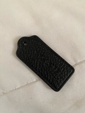 Coach Black Pebbled Leather tag!